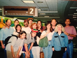 Tammy and many familiar faces on a worship mission trip.